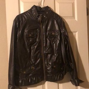 Faux leather jacket
